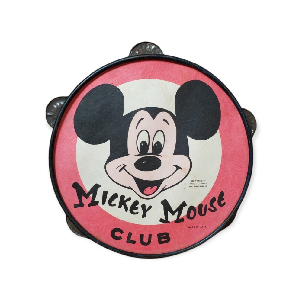 Vintage 1950s-1960s Mickey Mouse Club Toy Tamborine Walt‎ Disney Productions
